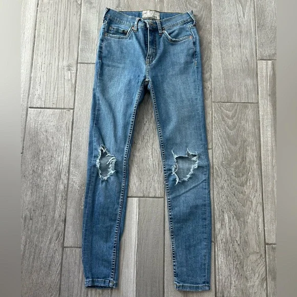 Free people skinny jeans size 25 - Picture 1 of 4